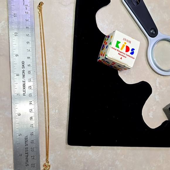 Avon Gold Tone  Kids Initial Elengance Collecting  Necklace A - Picture 10 of 15